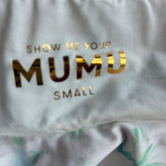 Show Me Your MuMu Tropical Print Ruffle Crop Swim Top Small - Picture 8 of 9